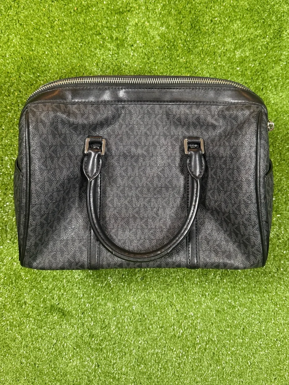 Michael Kors Black Monogram Double-Handle Briefcase